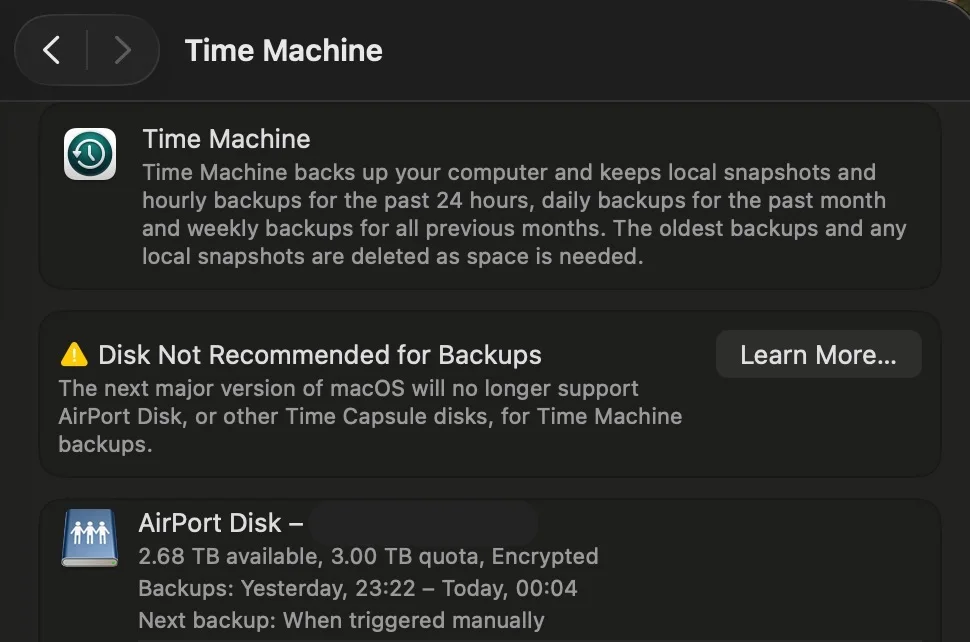 macOS 27, AFP, Time Capsule, Time Machine, SMB